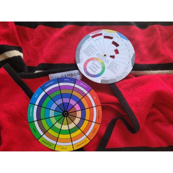 Sag Harbor Women Sweater 2X Plus Long Sleeve Red Stripe Clasp STR117E - Picture 7 of 8